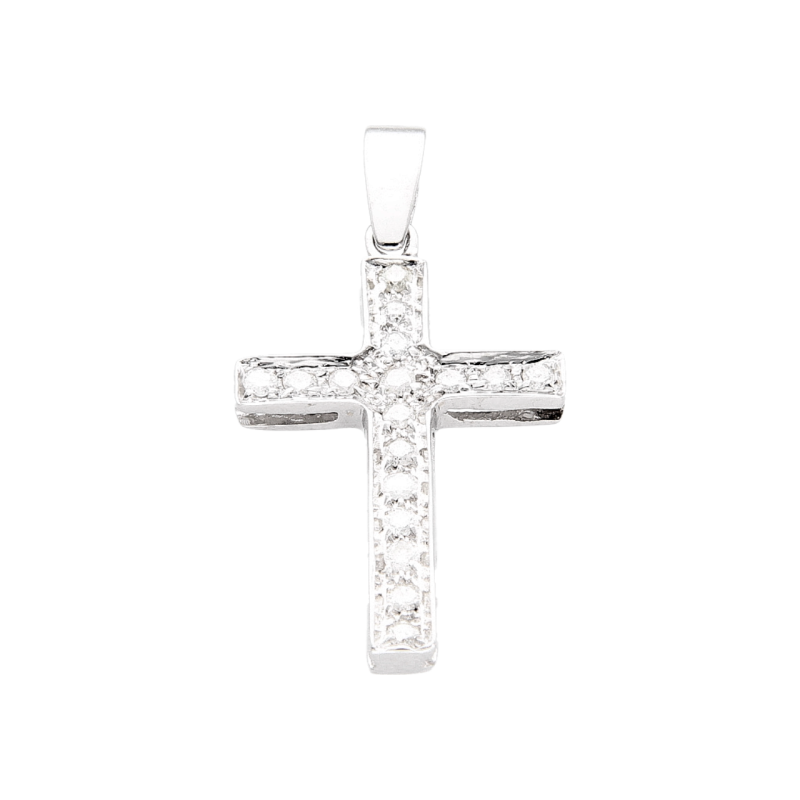 Colgante Cruz con diamantes ct. 0.85 Clarity VVS1 Color G