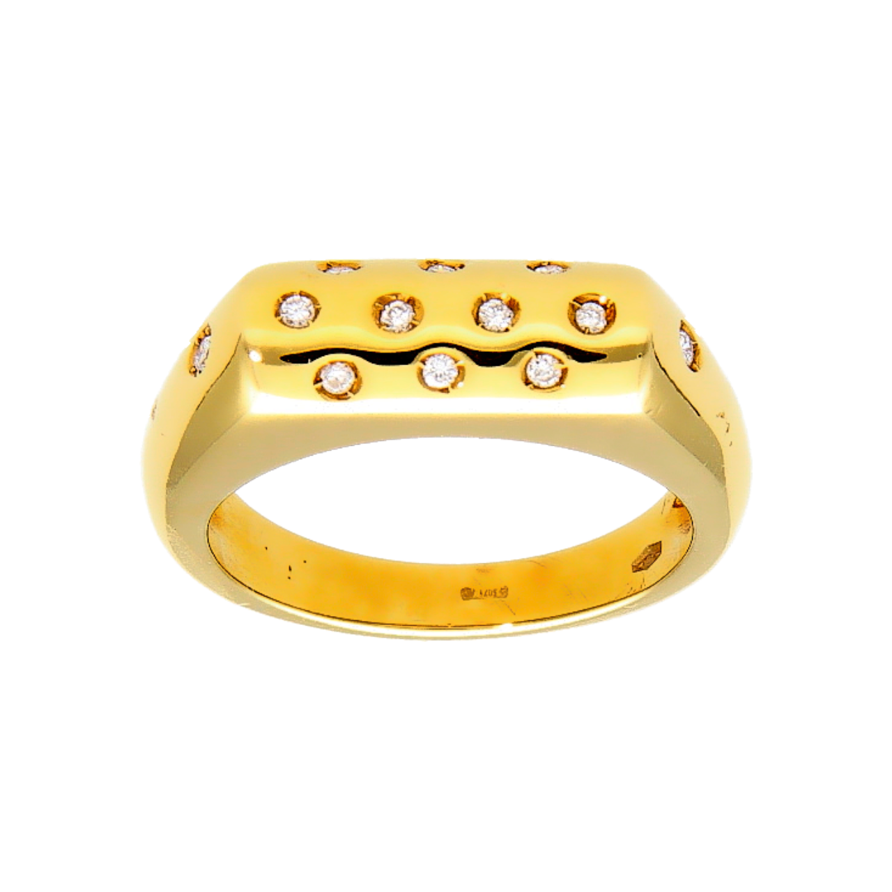 Anello oro giallo con Diamanti