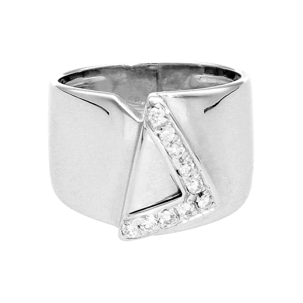 White gold ring with diamonds ct 0.20