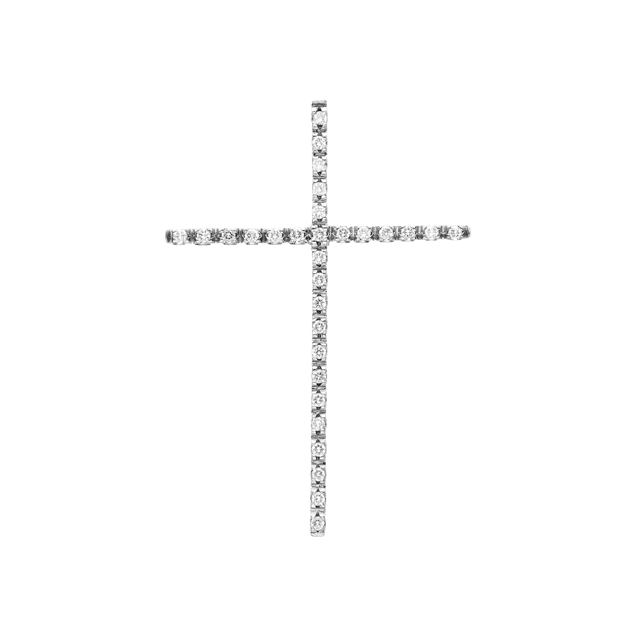 White gold cross pendant with diamonds ct. 0.30