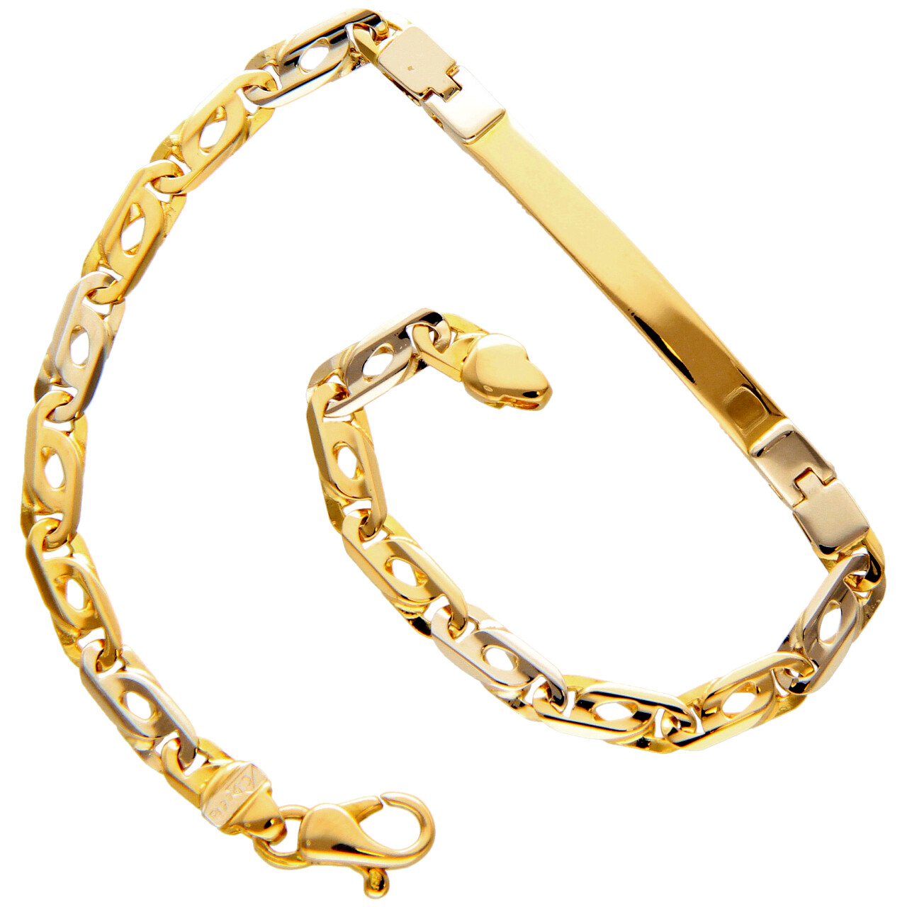 White and yellow gold bracelet