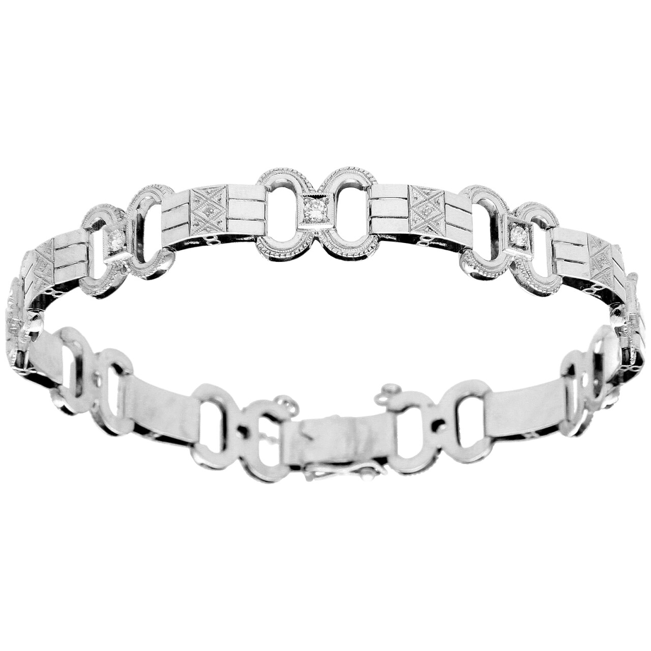 White gold bracelet with diamonds