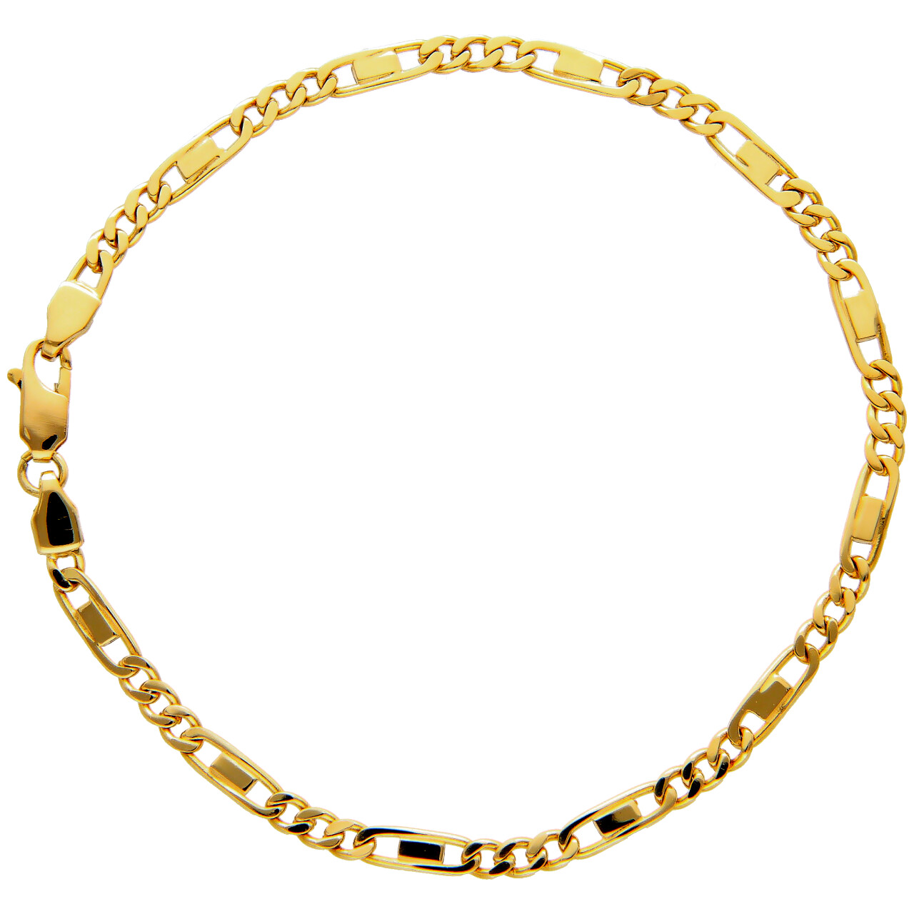 Yellow gold bracelet 3+1