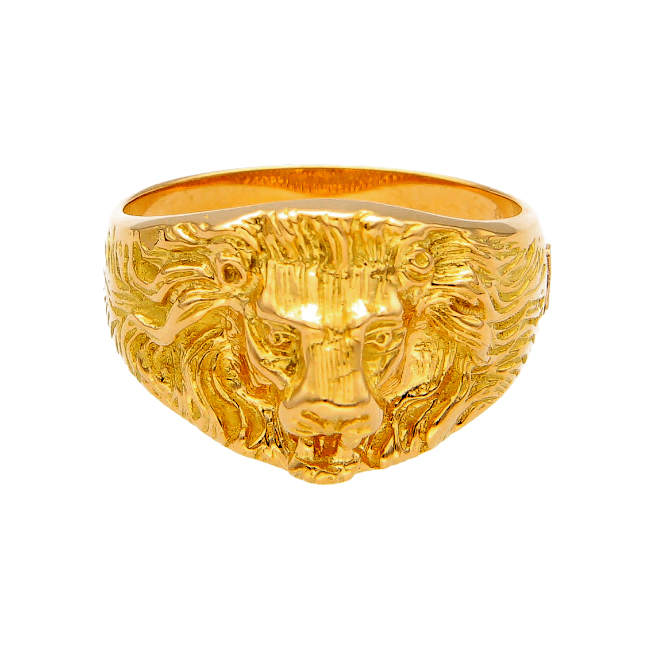 Lion yellow gold ring