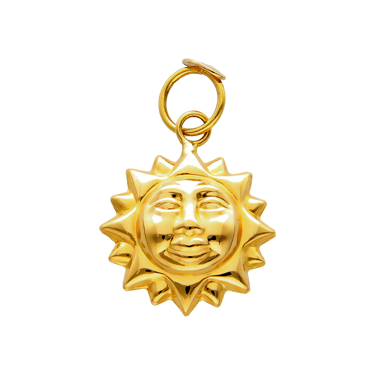 Yellow gold sun pendant