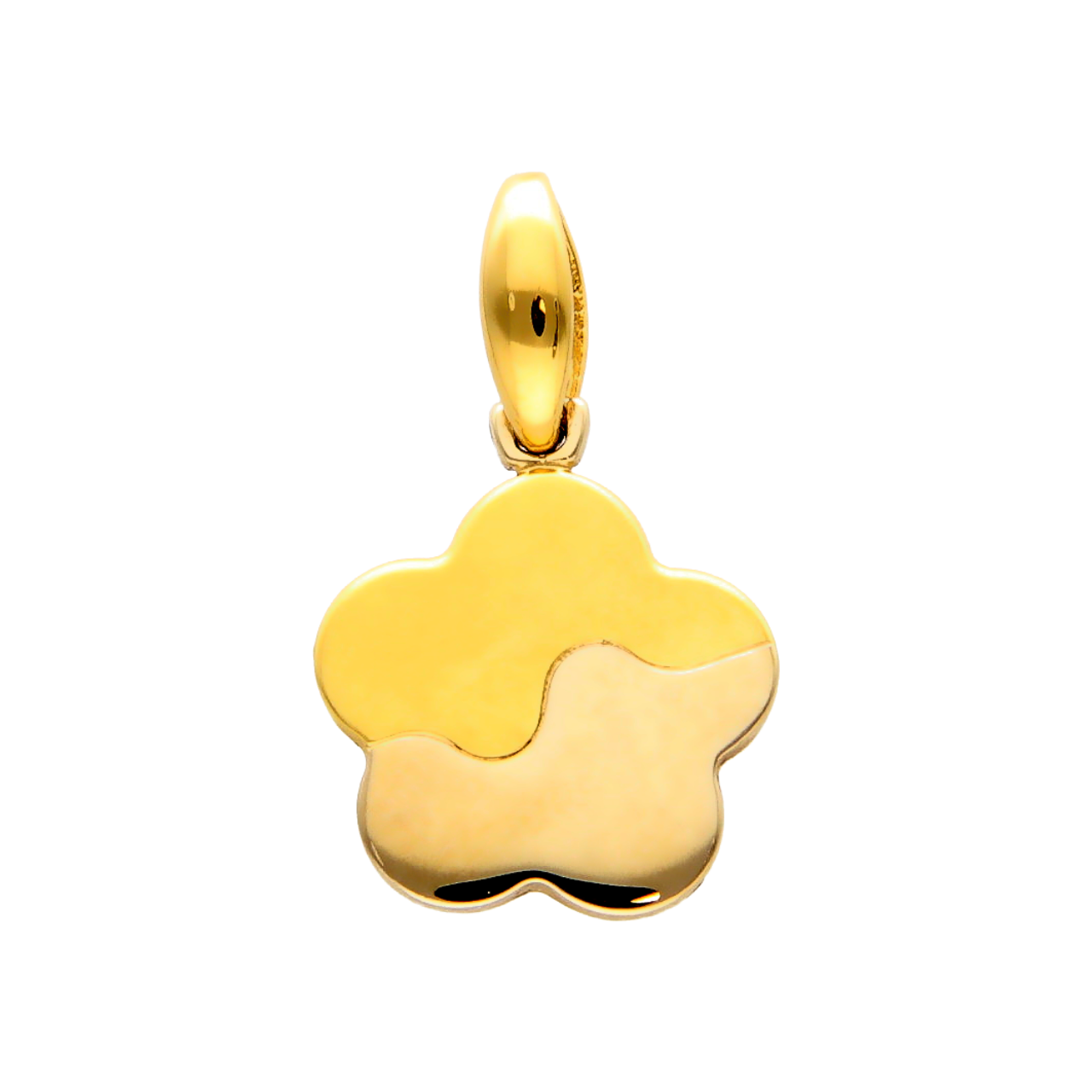 Yellow gold flower pendant