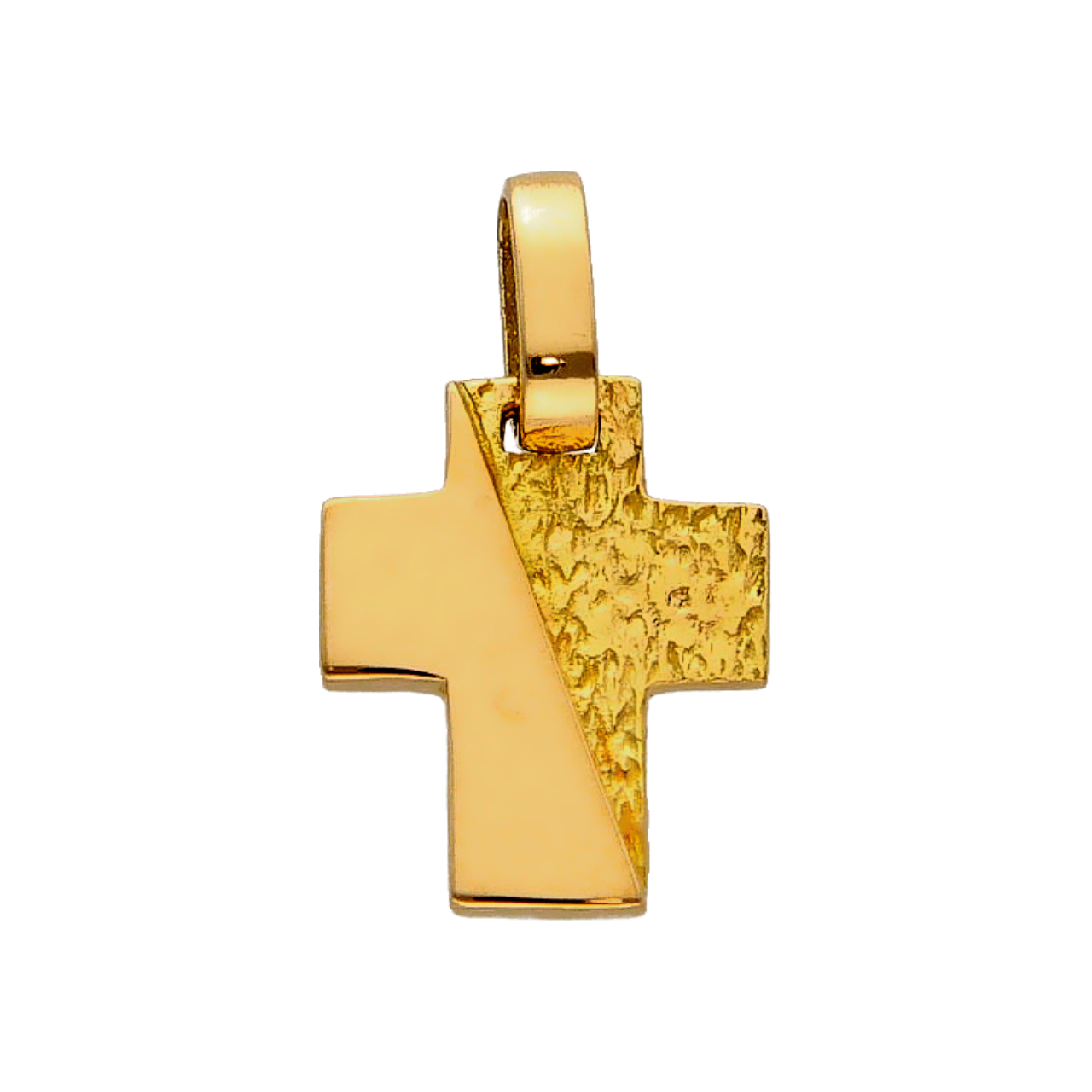 Colgante de cruz de oro amarillo