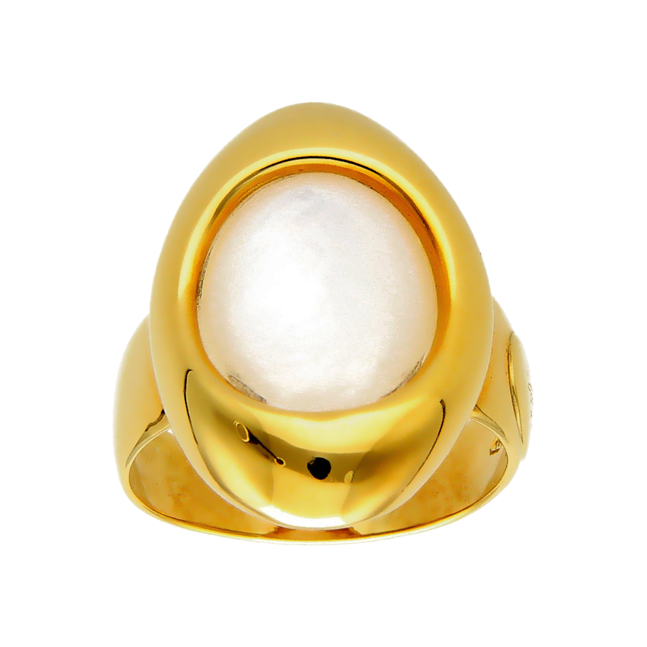 Gelbgold Ring mit Ovaler Opal