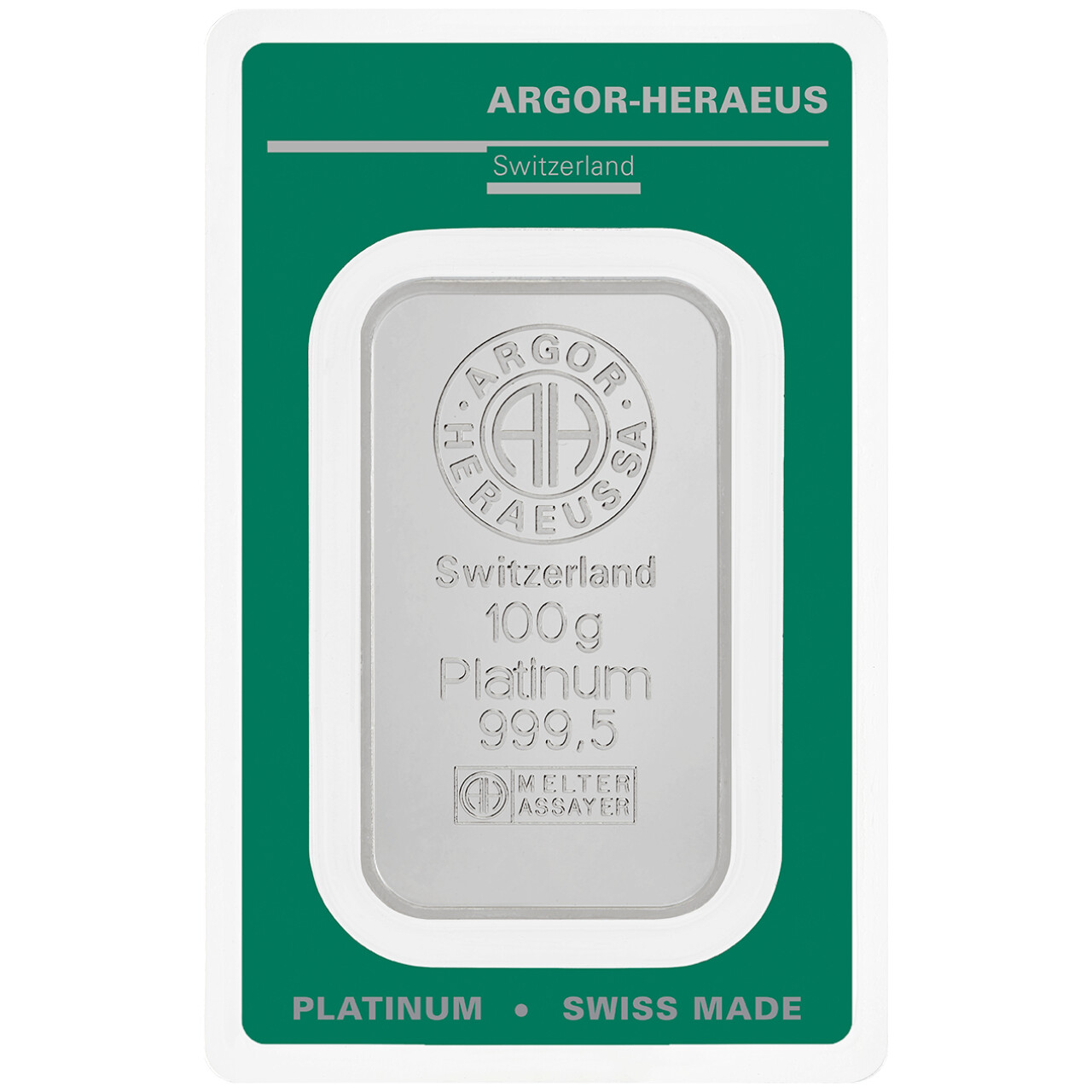 Platinum bar 100 gr. ARGOR