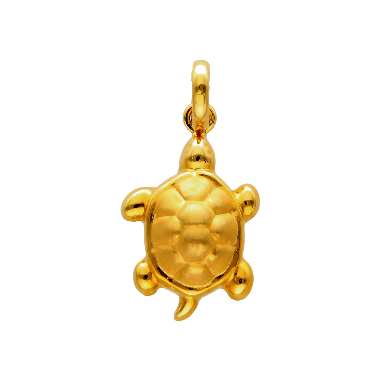 Yellow gold turtle pendant