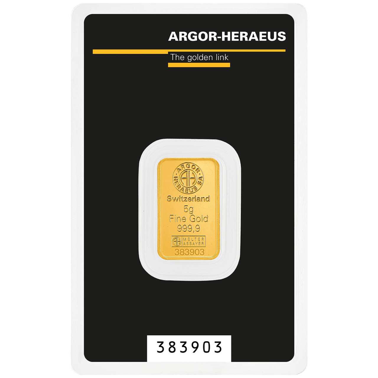 Gold bar 5 gr. ARGOR KINEBAR® LBMA