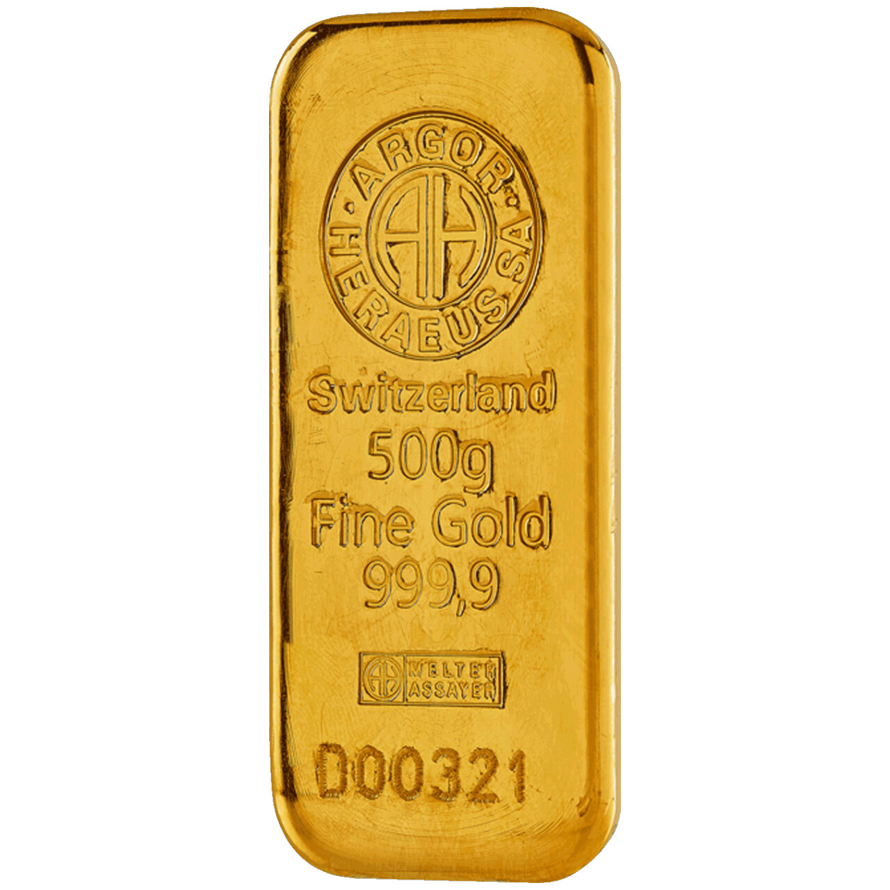 Gold bar 500 gr. ARGOR LBMA