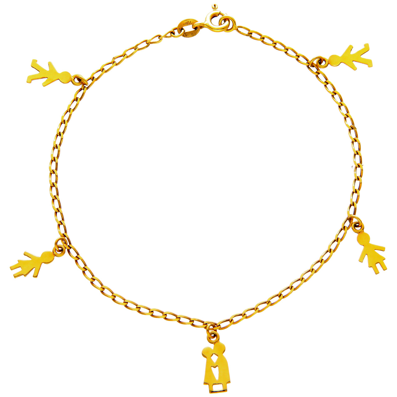 Yellow gold bracelet with 
