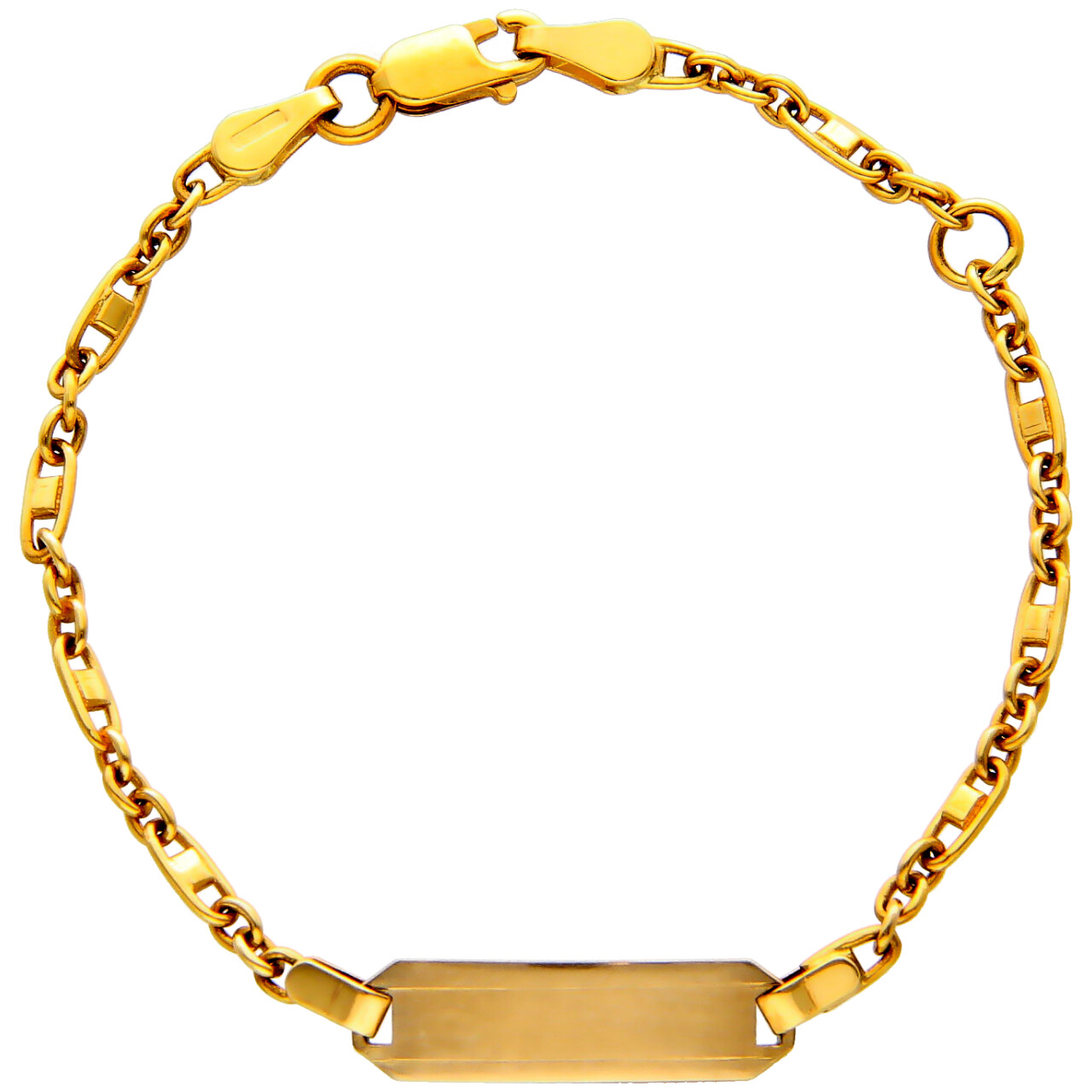 Yellow gold bracelet with Nameplate