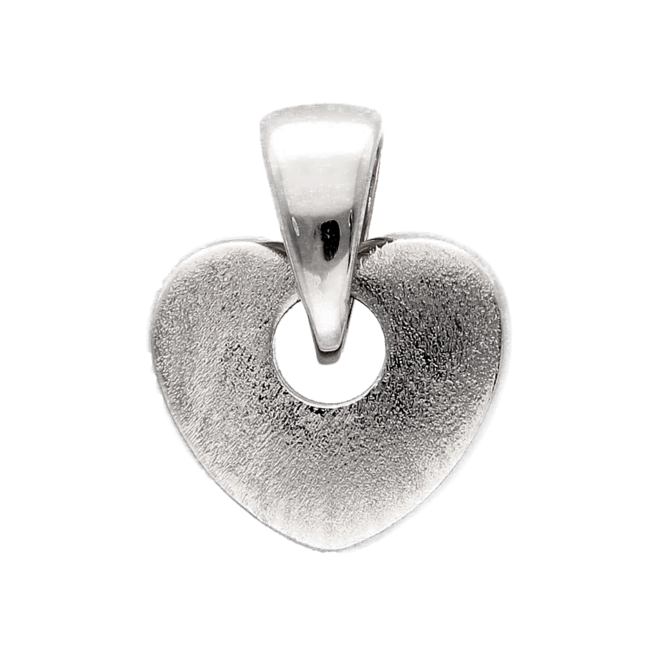 Heart pendant white gold
