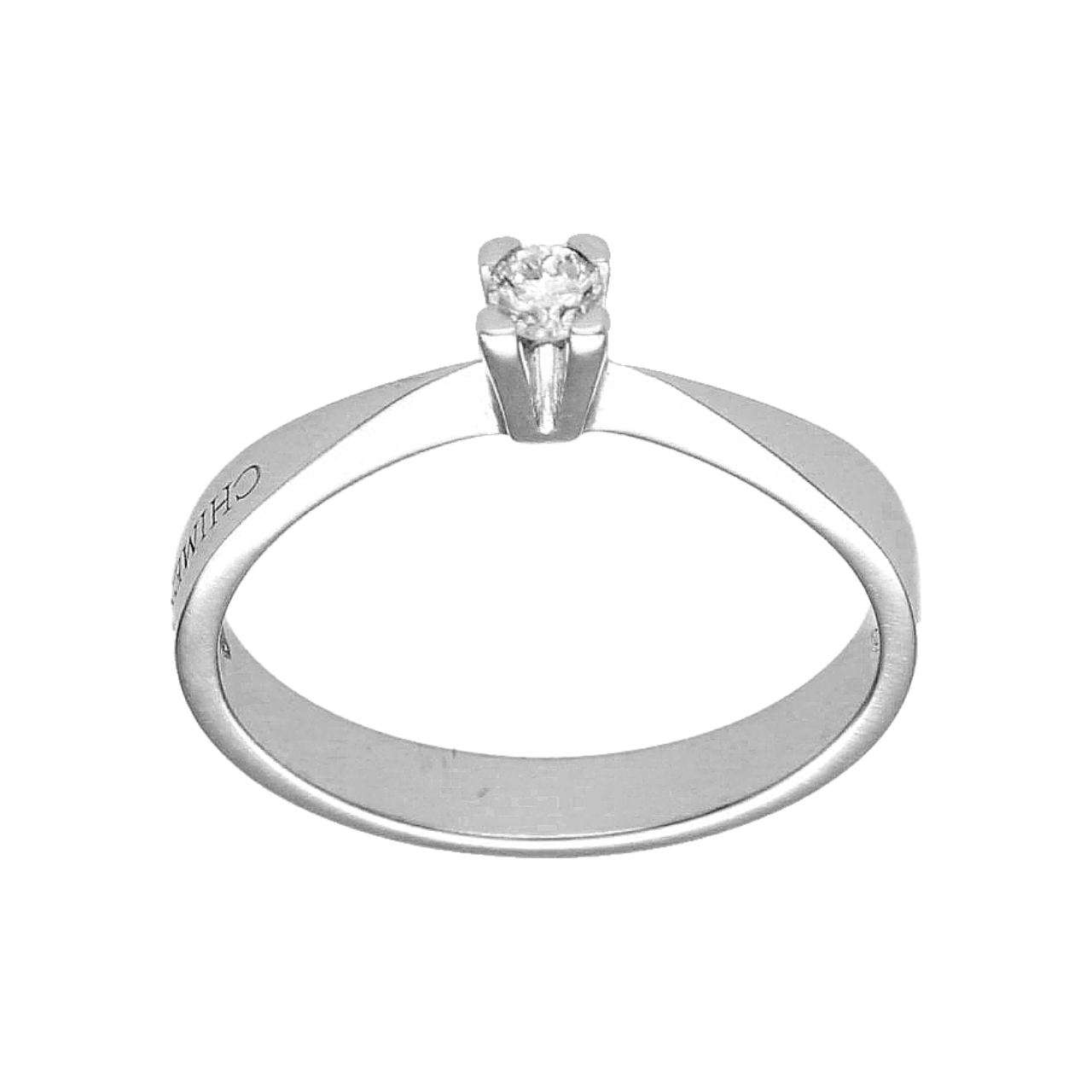 Chimento solitary ring white gold with diamond 0.09 ct.