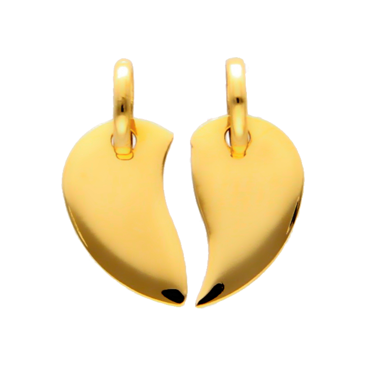 Two-Piece Yellow Gold Heart Pendant