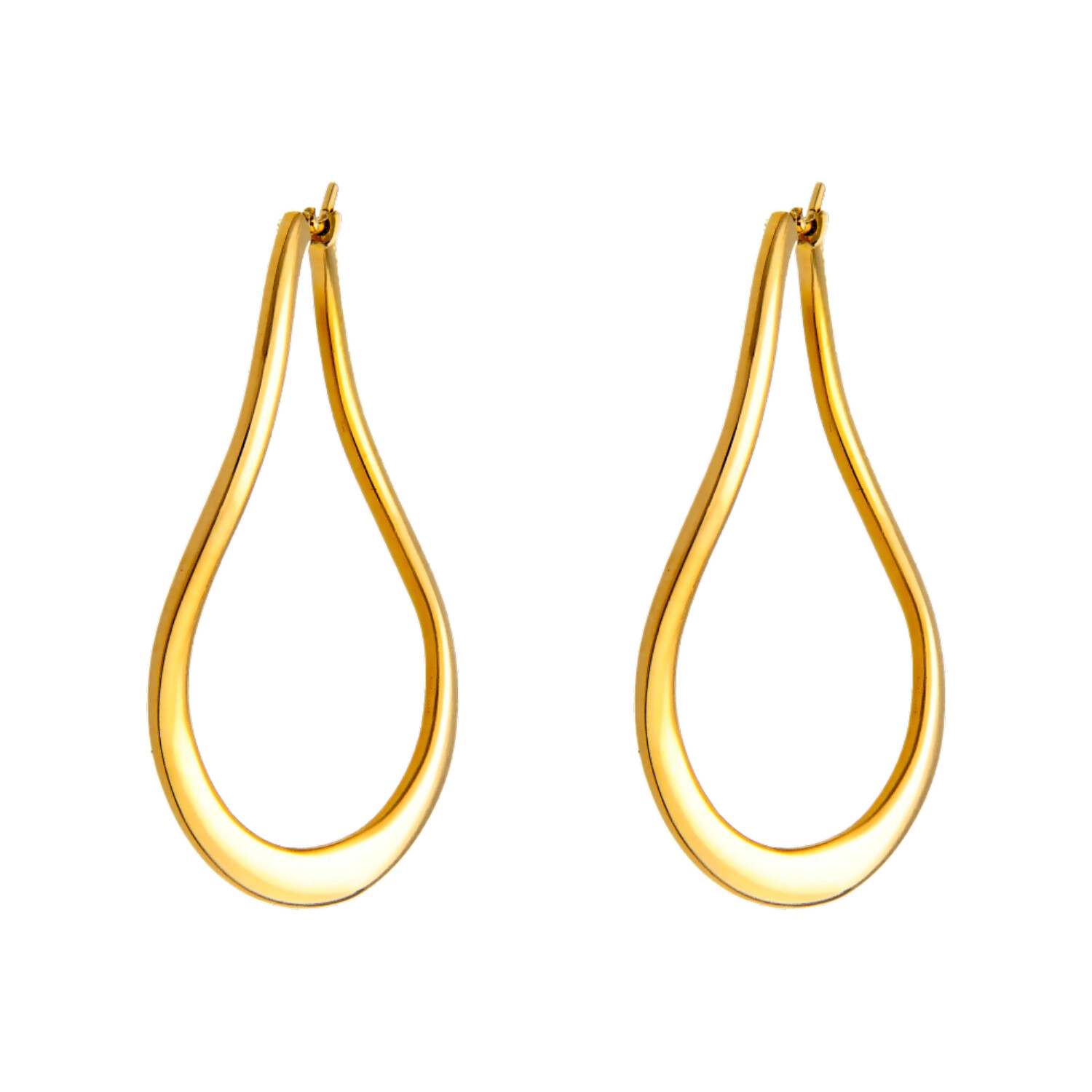 Yellow Gold Oval Earrings