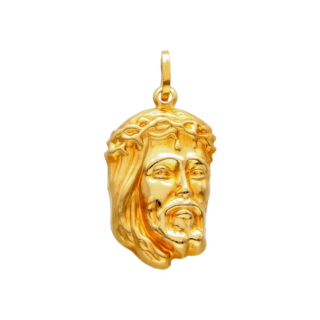 Christ Face in Yellow Gold