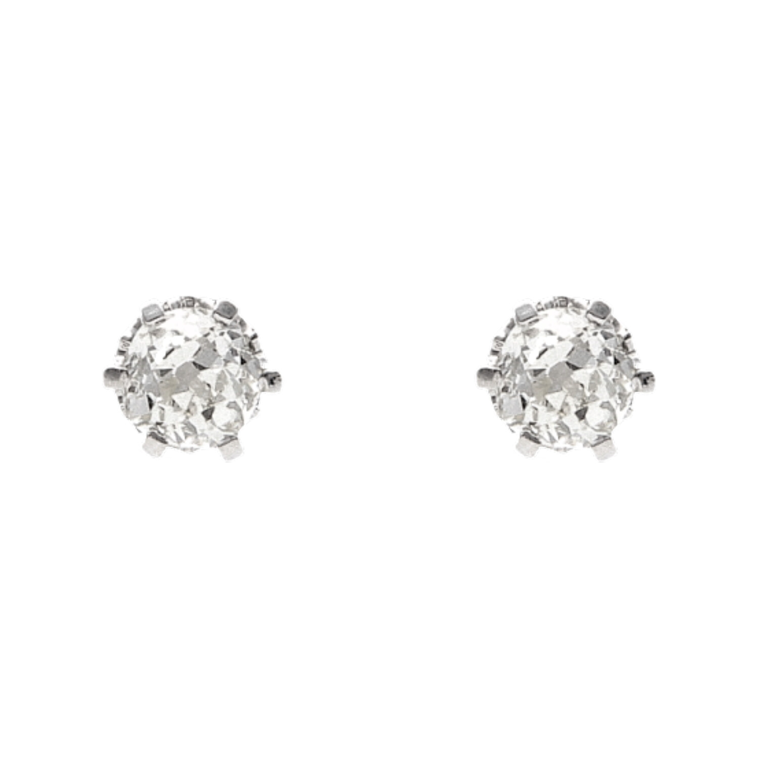 White gold earrings with 1.30 ct. diamonds G/VSI