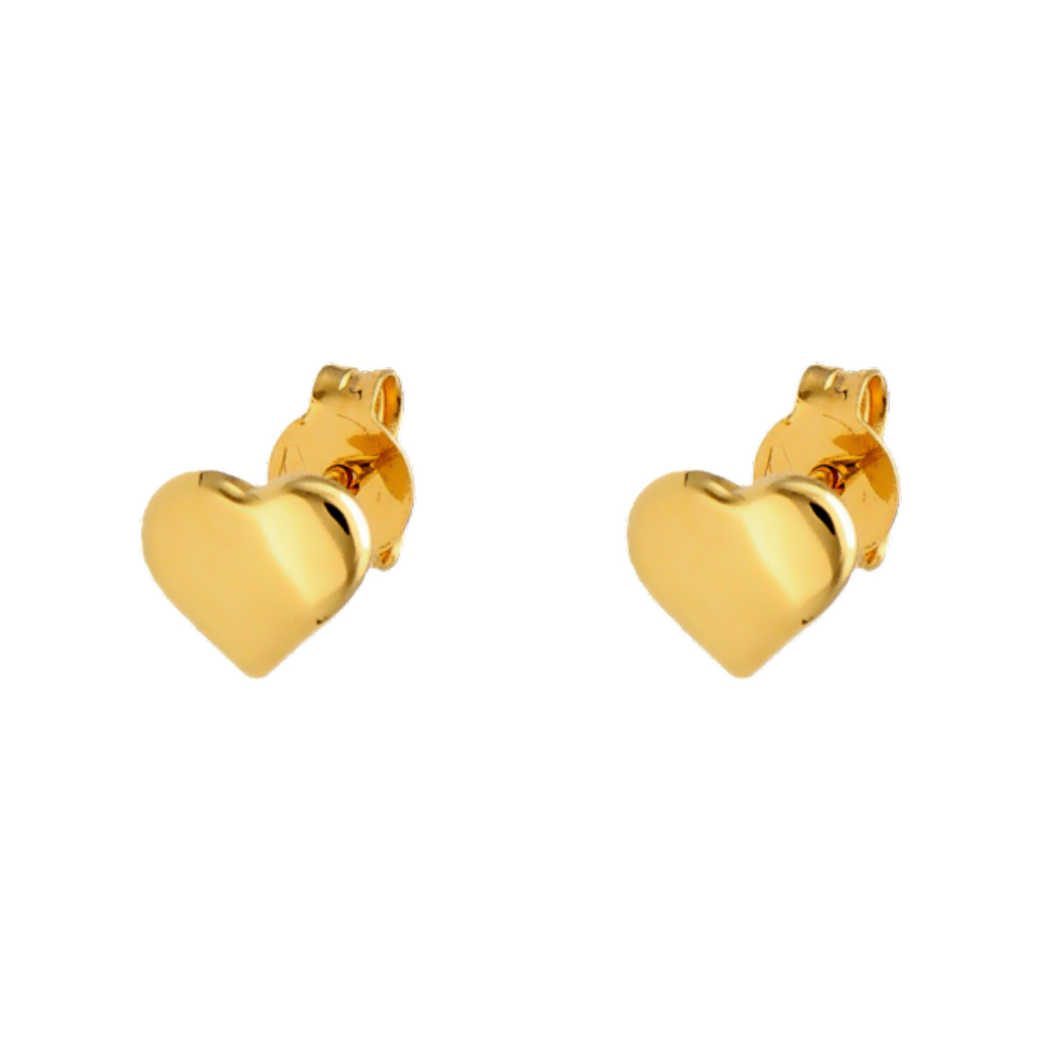 Herzen Ohrringe aus Gelbgold