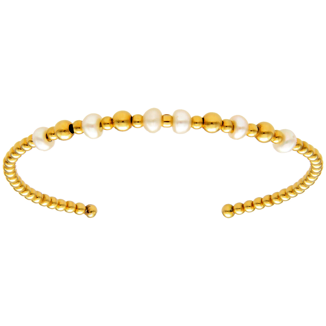 Gelbgold Armband mit Perlen