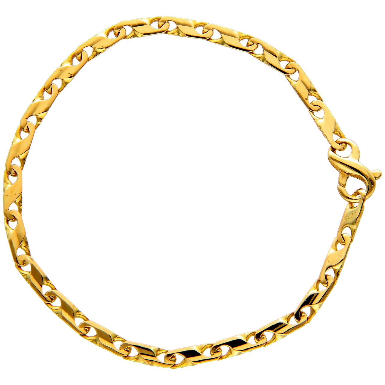 Yellow gold bracelet 20.5 cm