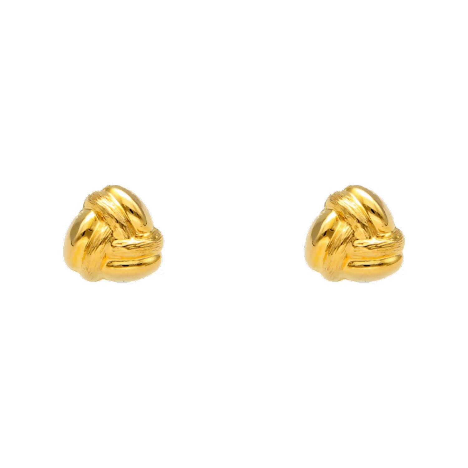 Yellow gold knot earrings