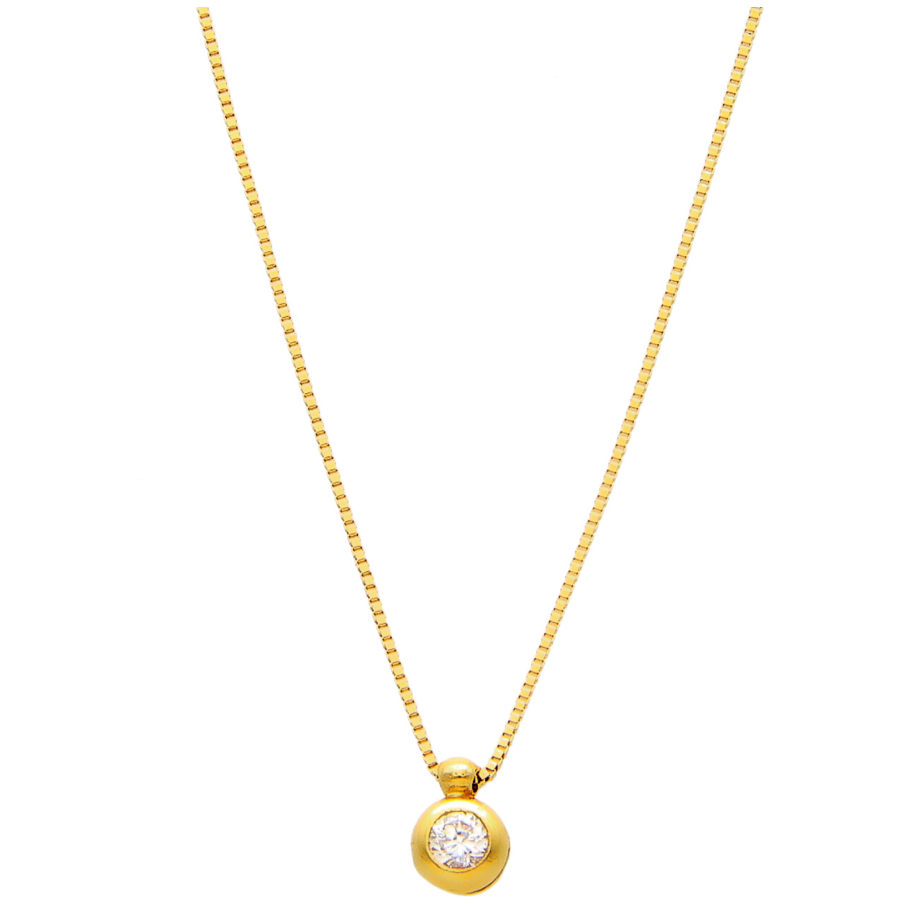 Collana punto luce in oro giallo