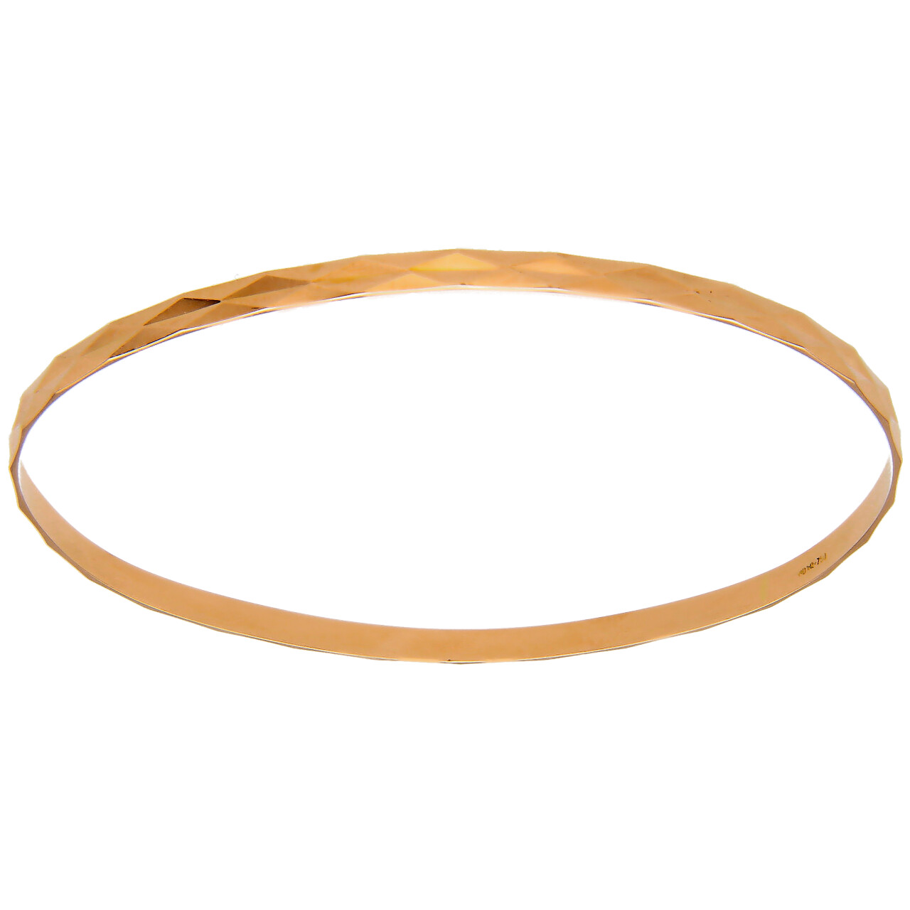 Bracciale rigido diamantato in oro rosa