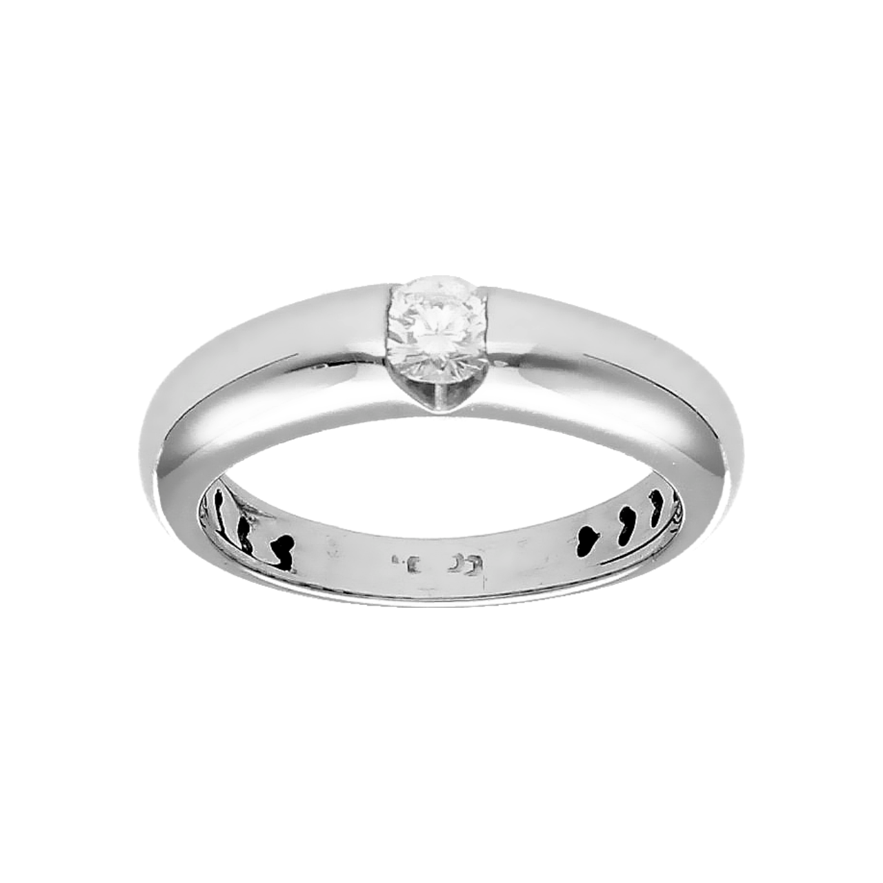 White gold ring with 0.15 ct. diamond F/IF