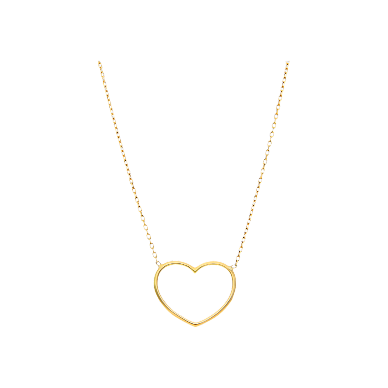 Herzhalskette aus Gelbgold
