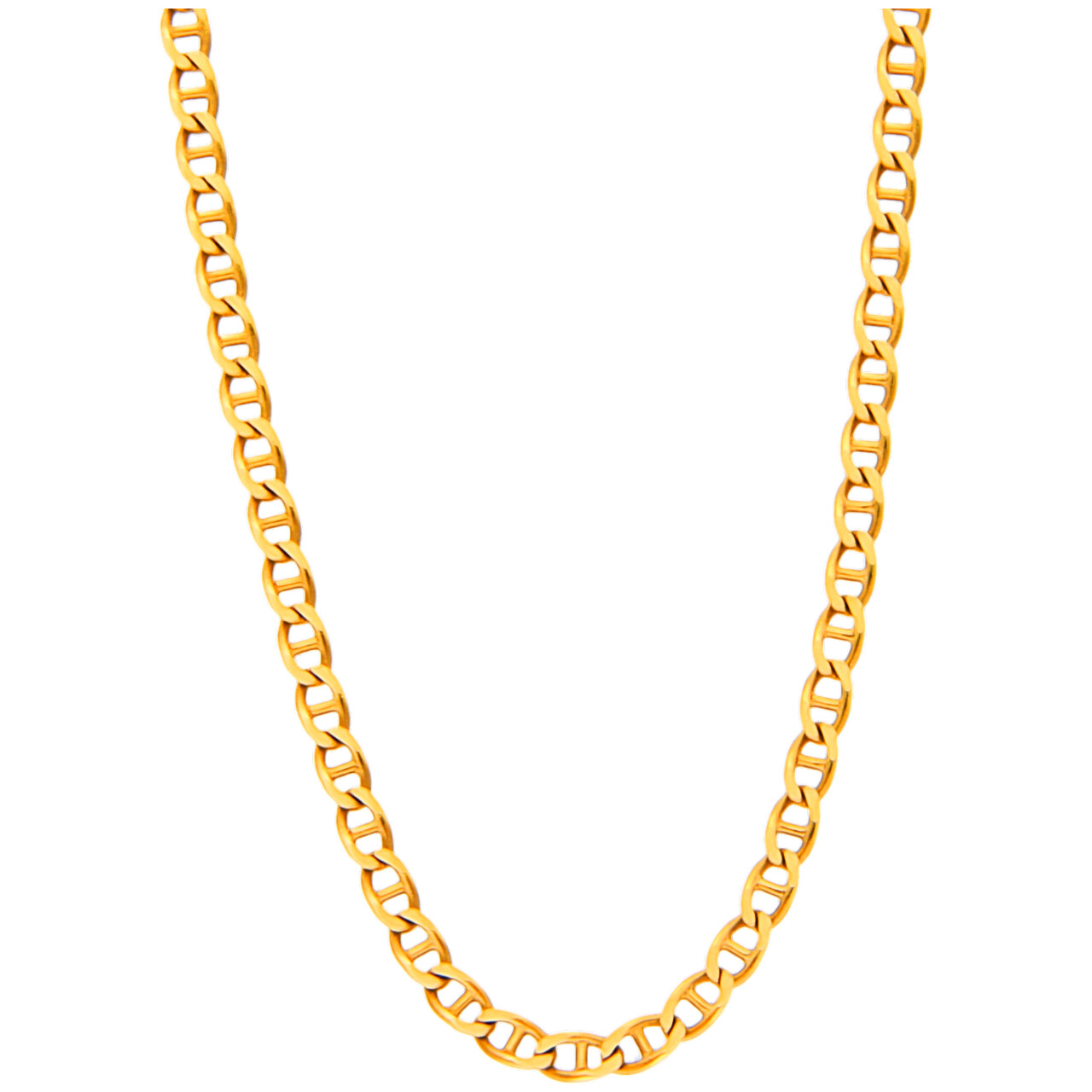 Yellow gold Singapore chain necklace