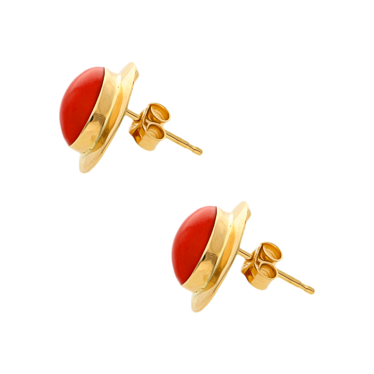 Orecchini in oro giallo con corallo_2