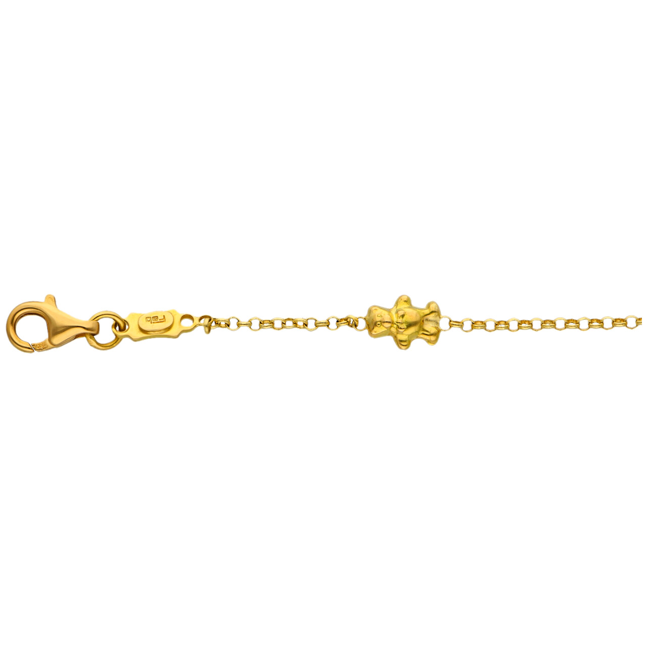 Bracciale bimbo con orsetti in oro giallo_3