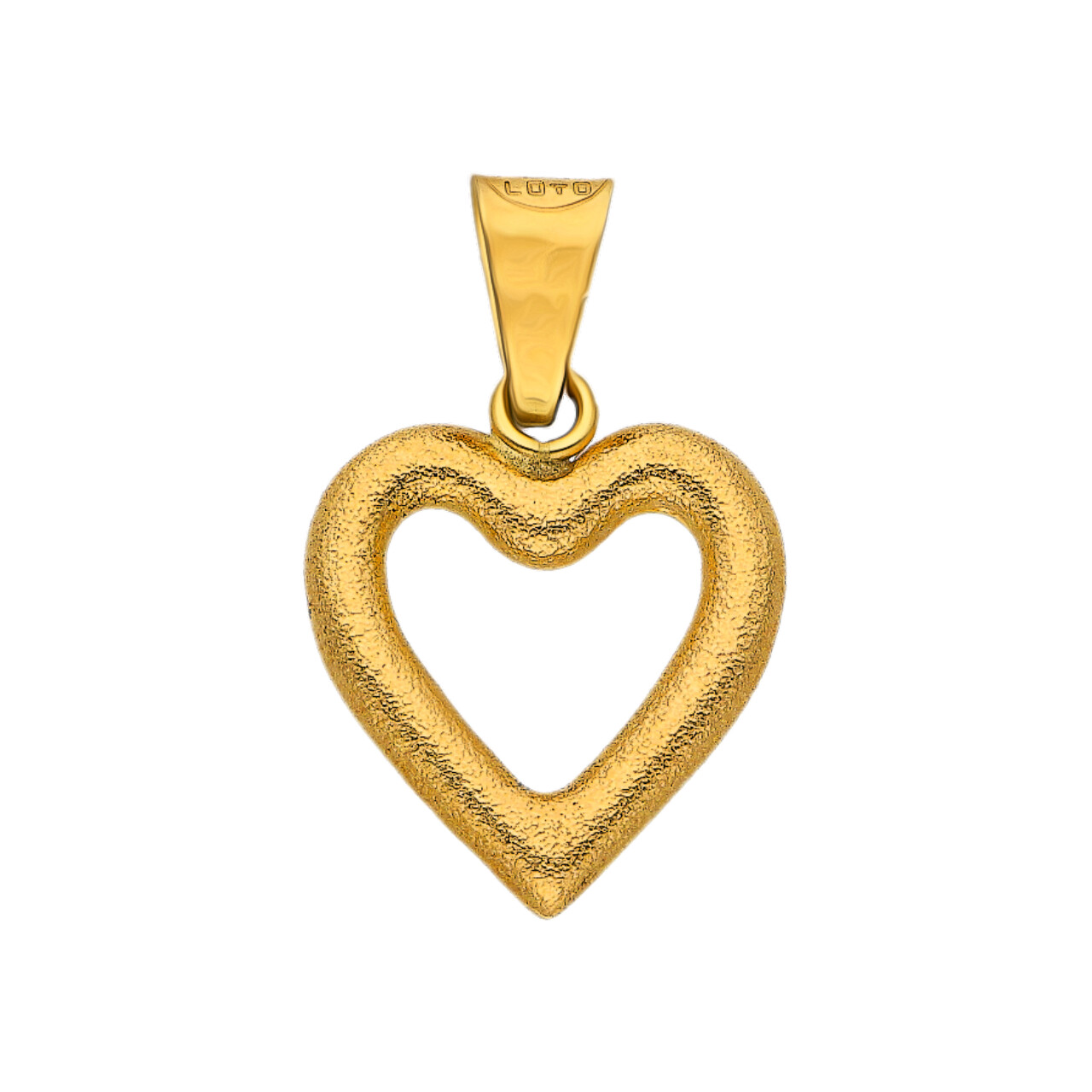 Ciondolo cuore satinato oro giallo_1