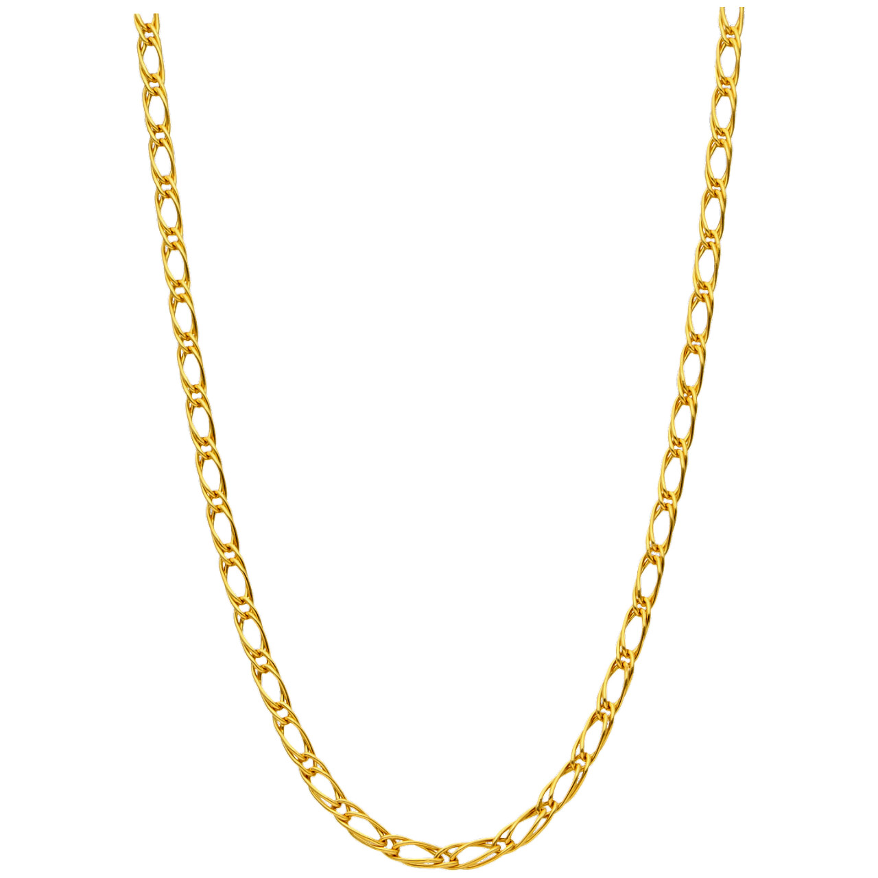 Collana in oro giallo maglia singapore