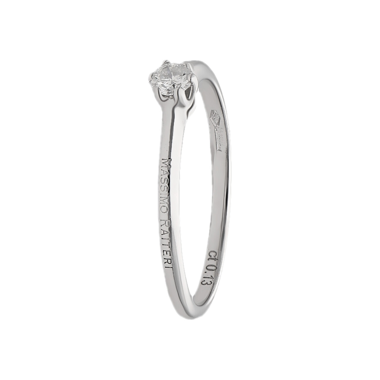 Solitario in oro bianco con diamante 0.13 ct_2