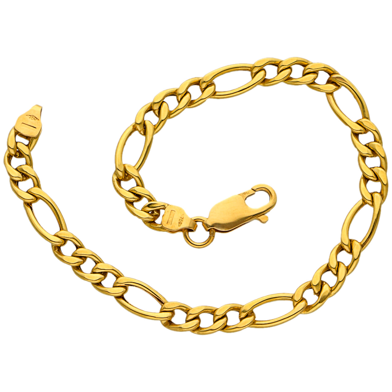 Bracciale oro giallo maglia figaro_2