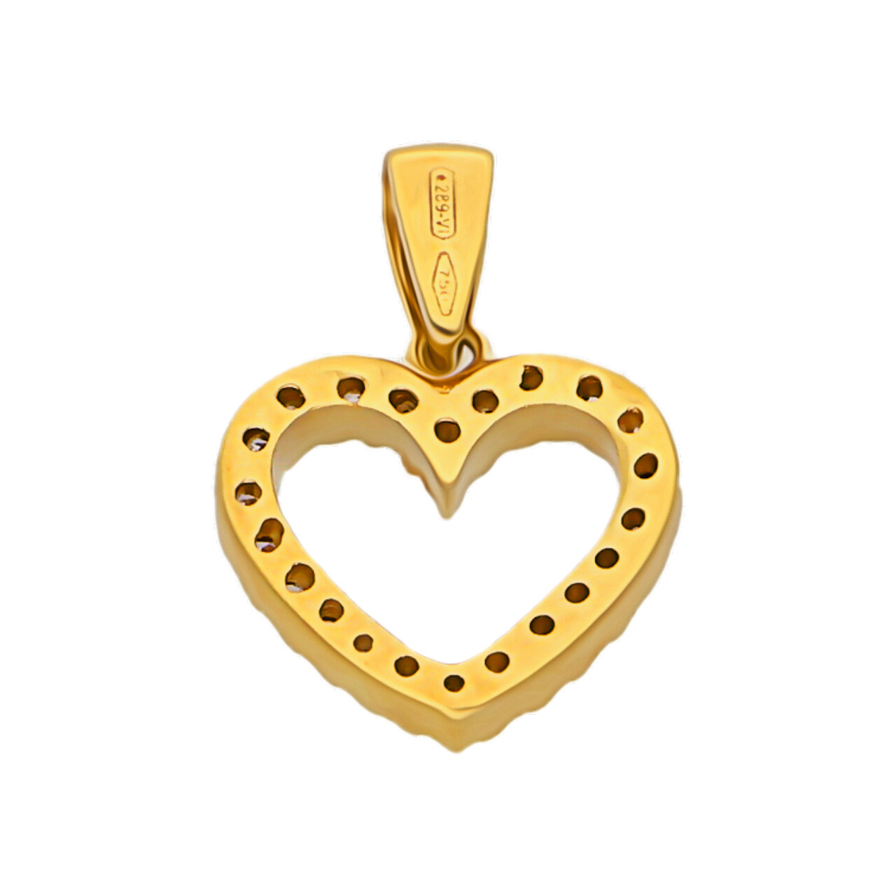 Ciondolo cuore in oro giallo con zirconi_3