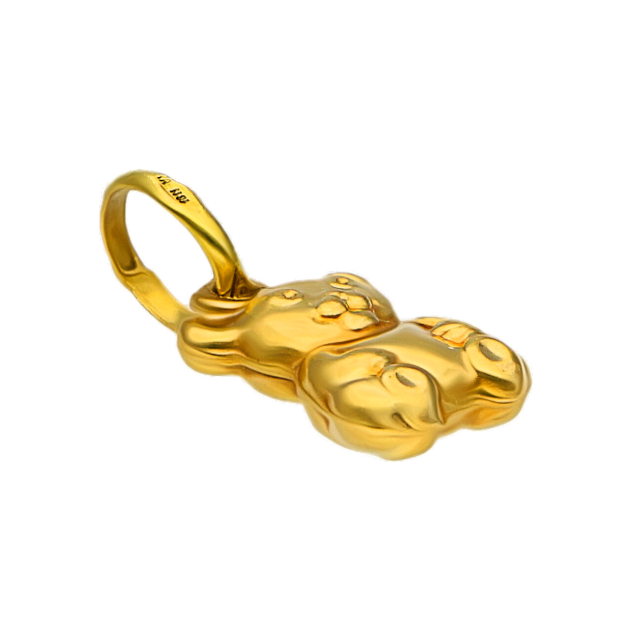 Ciondolo orsetto oro giallo_2