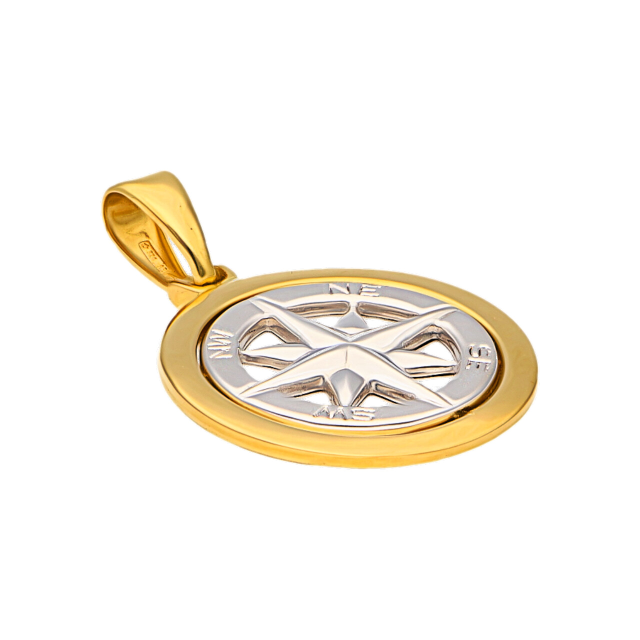 Ciondolo due ori rosa dei venti_3