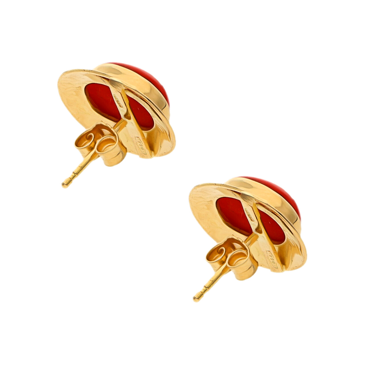 Orecchini in oro giallo con corallo_4