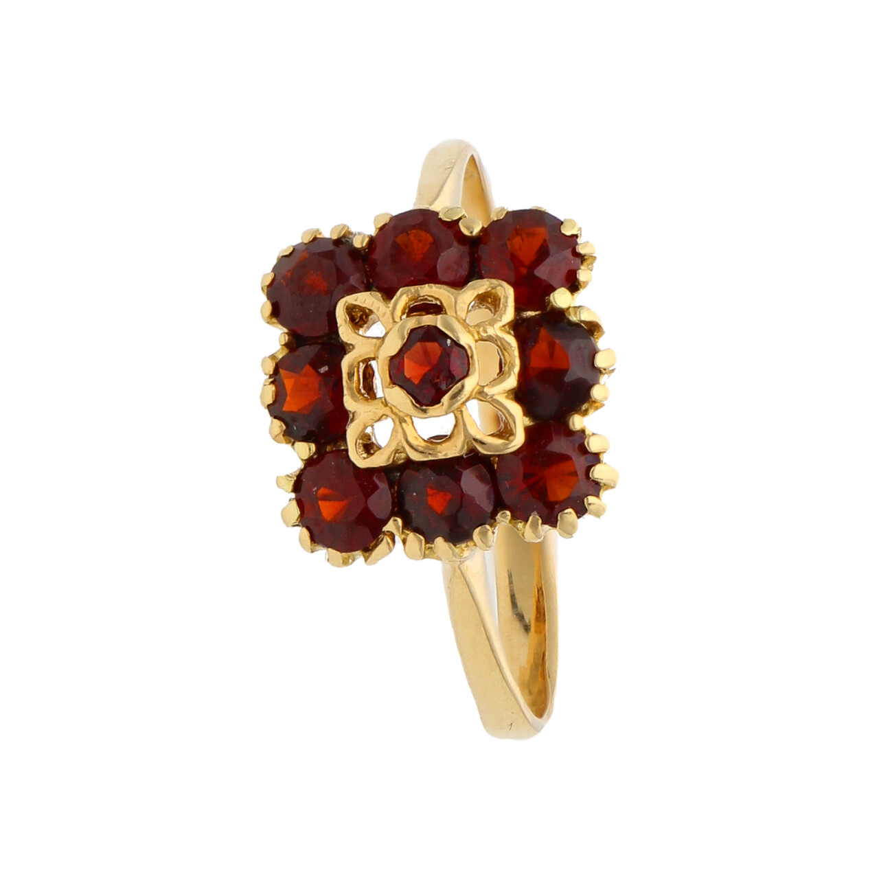 Anello oro giallo con granati_2