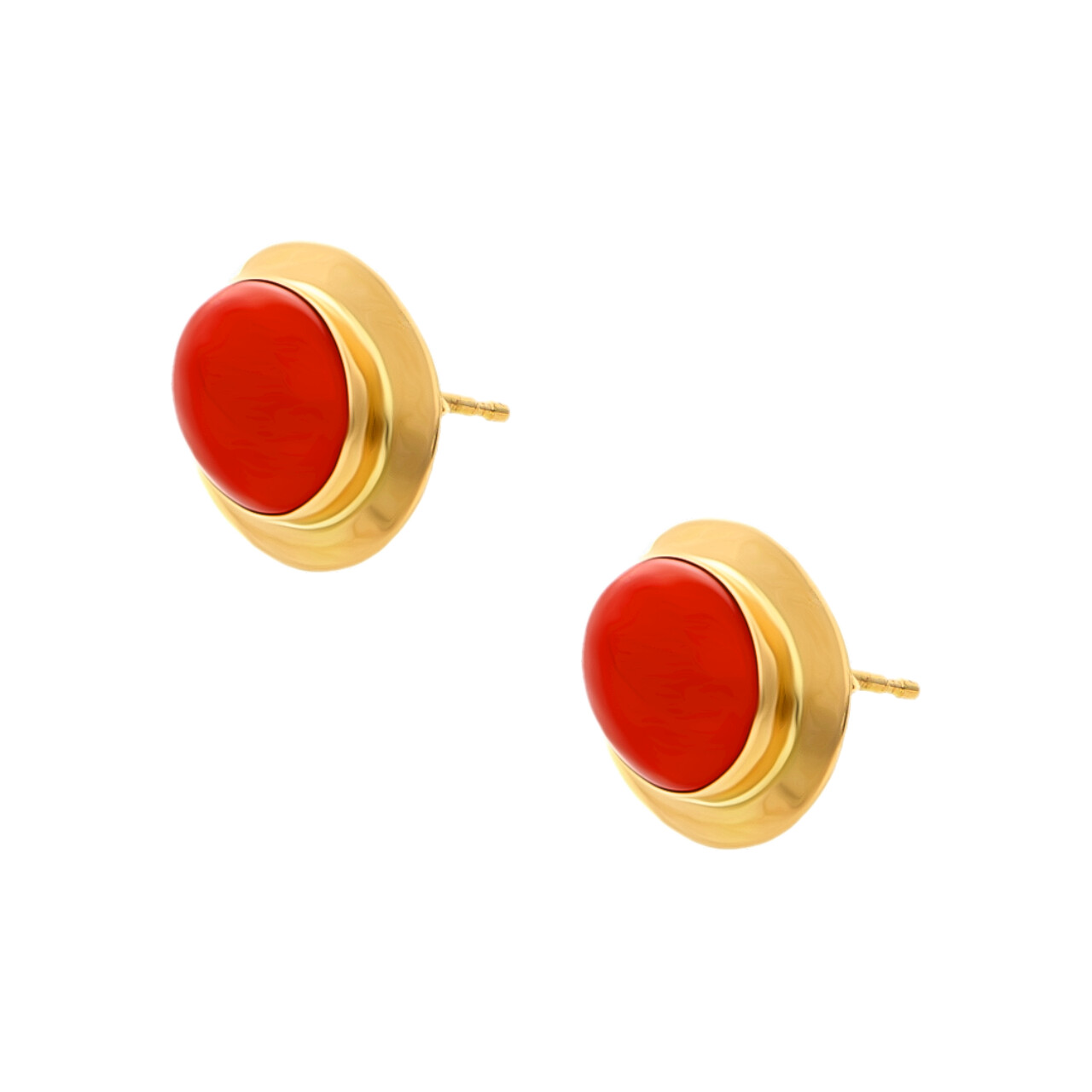 Orecchini in oro giallo con corallo_3