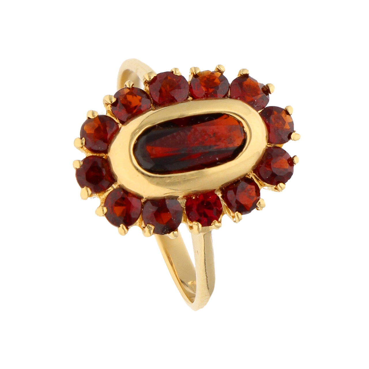 Anello oro giallo con granati_2