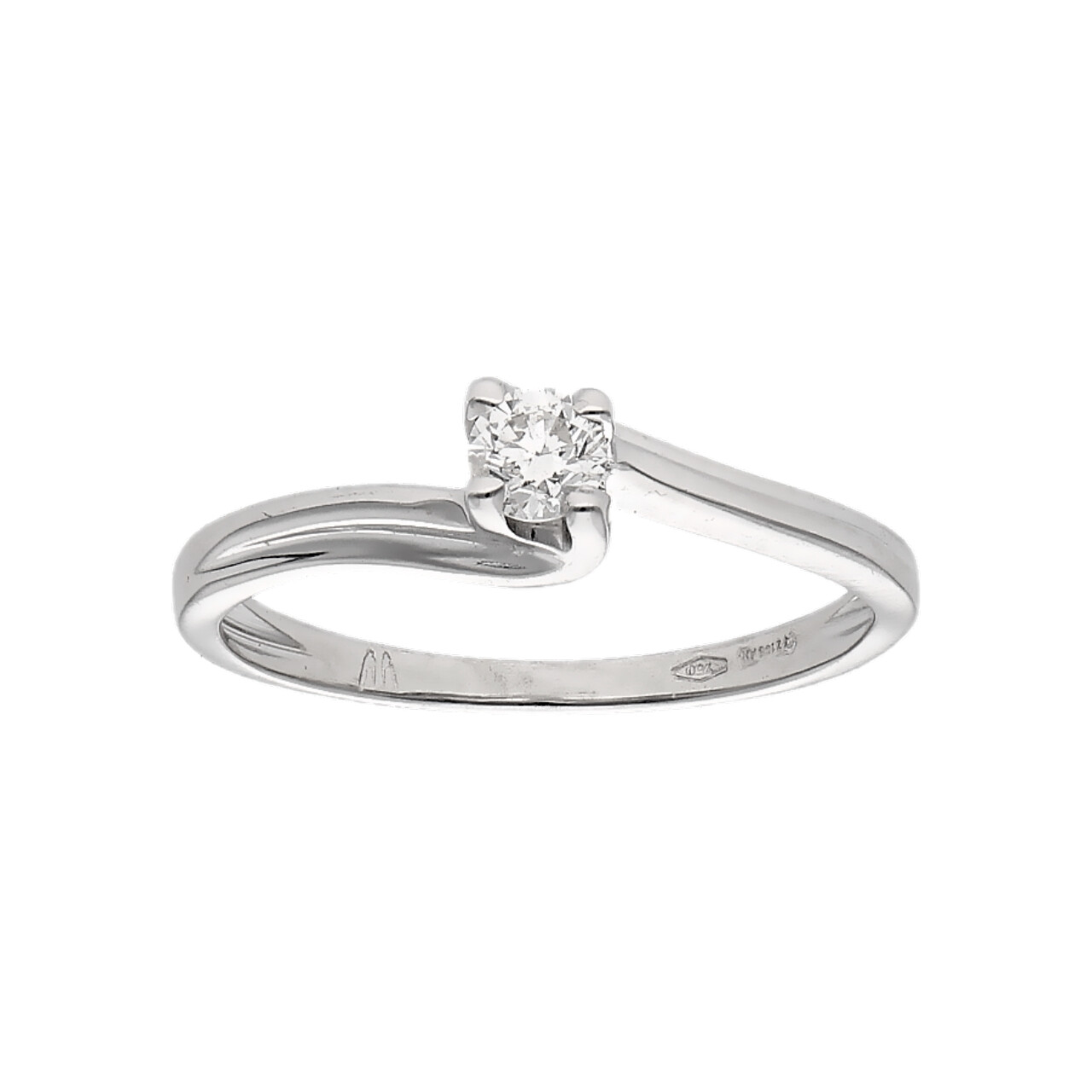 Solitario oro bianco con diamante 0,15 ct._1