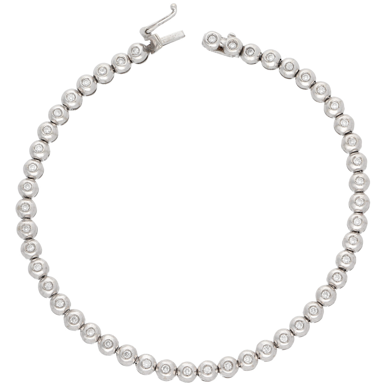 Bracciale tennis oro bianco con diamanti_1