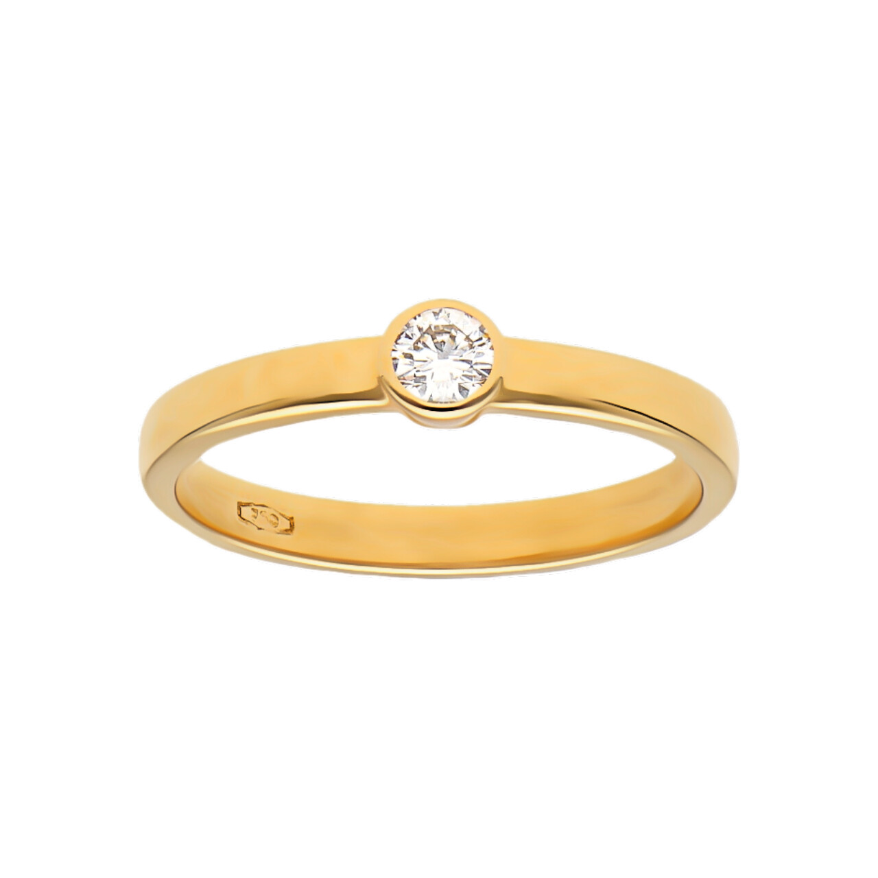 Anello solitario oro giallo con diamante_1