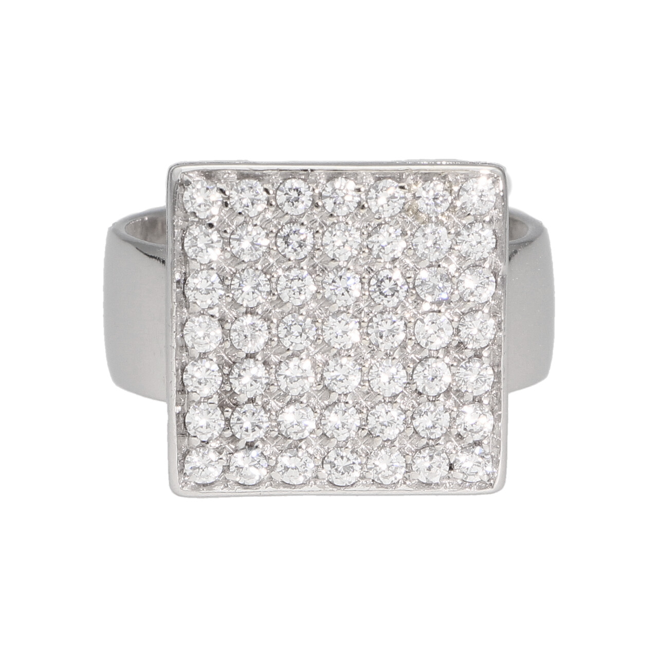 Anello oro bianco con pavè di zirconi_1